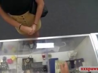 Busty College Girl Fucked At The Pawnshop To Earn Extra Cash