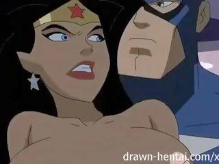 Superhero hentai - ngạc nhiên người phụ nữ vs captain mỹ