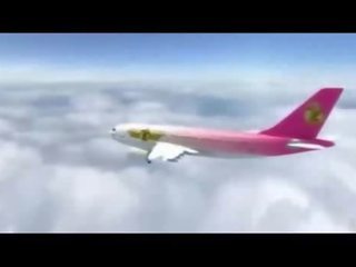 Miang/gatal udara hostess babe seks / persetubuhan dalam plane