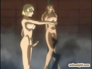 Hentai dziewczyna dostaje ritual seks przez shemale anime