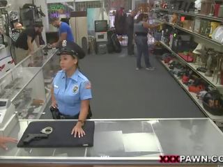 Miss Police officer is sucking my cock call 911