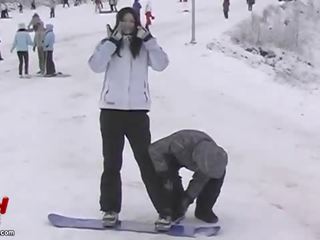 Anal creampie dörtlü duygulu snowboarding ve cinsel adventures video