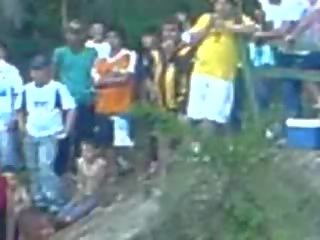 Crazy Latins Having Sex In The River While Rest Of The Village Looking Video