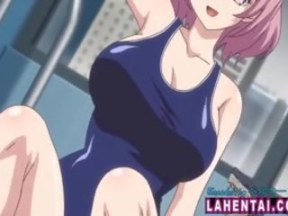 Grande titted hentai chicas en swimsuits