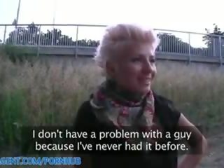 PublicAgent HD Blonde lesbian takes cock for money
