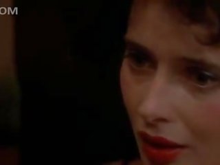 Sensual movie star isabella rossellini exposes to her thongs