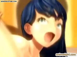 Cute anime deep fucked by shemale babe