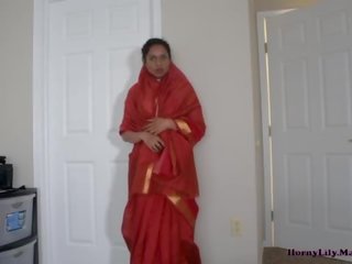 Passionate Indian mother and son in law having fun