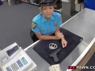 Miss Police officer sucks dick and fuck her pussy