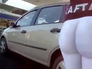 Grande cu em gas estação vídeo