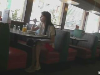 Babe spotted in the diner fucked hard