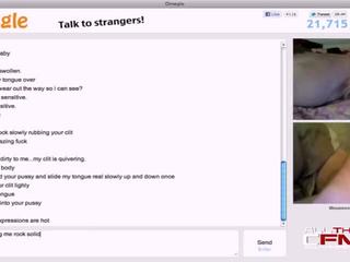 Cute Blonde Omegle Camgirl Loves Big Cocks